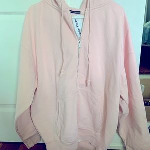 Brandy Melville Oversized Baby Pink Carla Hoodie